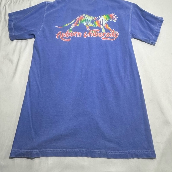 AUBURN UNIVERSITY TIGERS SHORT SLEEVE TEE T-SHIRT. COMFORT COLORS. SIZE SMALL - Picture 2 of 5